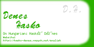 denes hasko business card